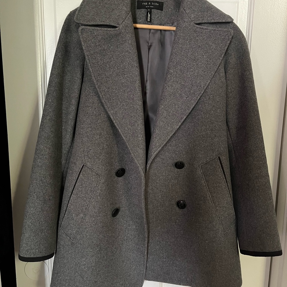 Rag & Bone Gray Double-Breasted Women's Coat